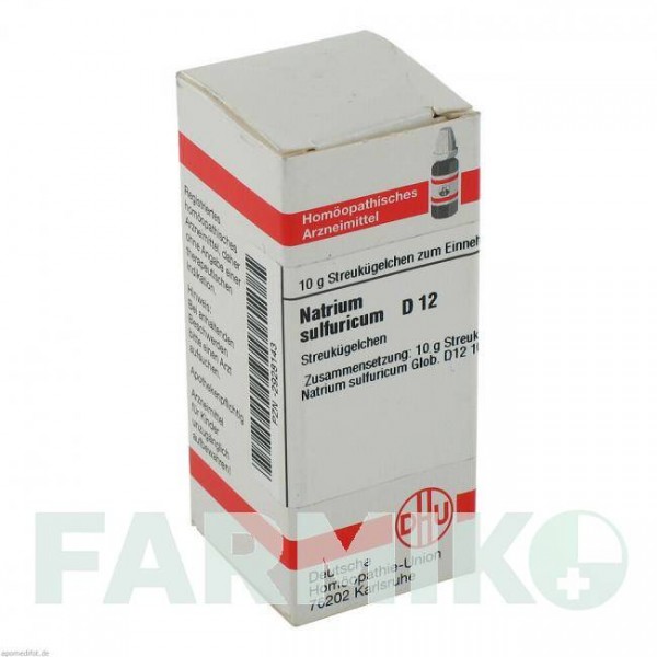 НАТРИУМ СУЛЬФУРИКУМ (NATRIUM SULFURICUM) D 12 глобули 10 г - Гомеопатия DHU