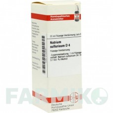 НАТРИУМ СУЛЬФУРИКУМ (NATRIUM SULFURICUM) D 4 раствор 20 мл - Гомеопатия DHU