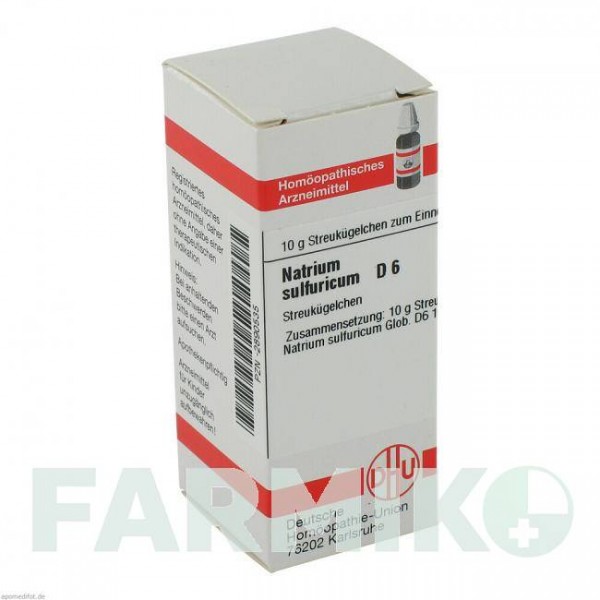 НАТРИУМ СУЛЬФУРИКУМ (NATRIUM SULFURICUM) D 6 глобули 10 г - Гомеопатия DHU