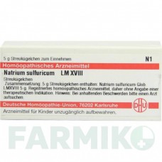 НАТРИУМ СУЛЬФУРИКУМ (NATRIUM SULFURICUM) LM XVIII глобули 5 г - Гомеопатия DHU