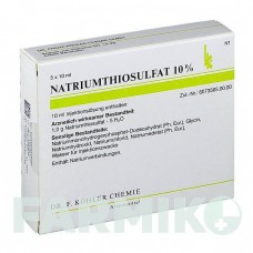 НАТРИУМТИОСУЛЬФАТ (NATRIUMTHIOSULFAT) 10% ампулы 5x10 мл - Тиосульфат DR.F.KOHLER CHEMIE