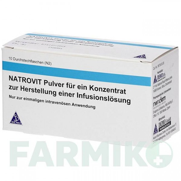НАТРОВИТ (NATROVIT) порошок 10 шт - Активные вещества DEMO PHARMACEUTICALS
