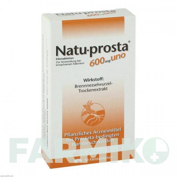 НАТУПРОСТА (NATUPROSTA) 600 мг таблетки 30 шт - Корінь кропиви RODISMA-MED PHARMA