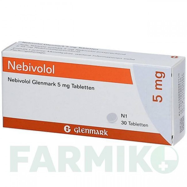 НЕБИВОЛОЛ (NEBIVOLOL) 5 мг таблетки 30 шт - Небиволол GLENMARK