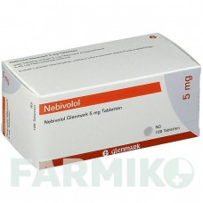 НЕБІВОЛОЛ (NEBIVOLOL) 5 мг таблетки 100 шт - Небіволол GLENMARK
