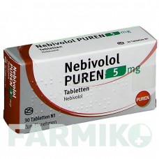 НЕБІВОЛОЛ (NEBIVOLOL) 5 мг таблетки 30 шт - Небіволол PUREN PHARMA