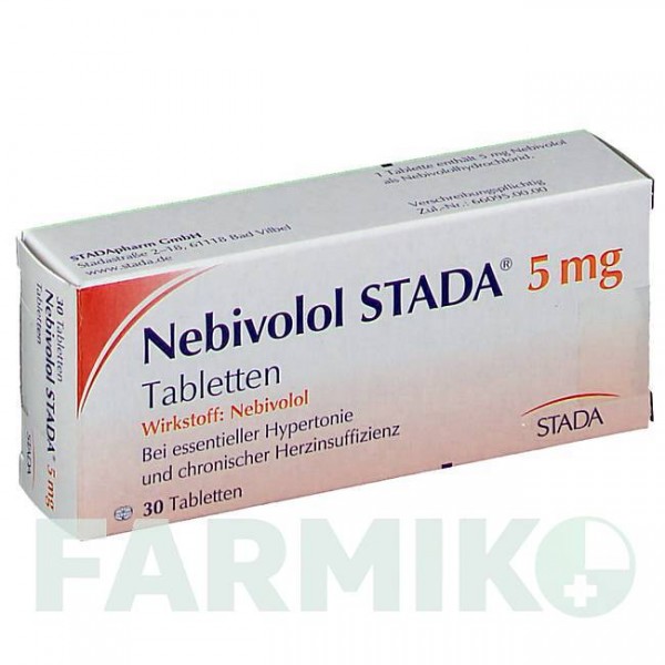 НЕБІВОЛОЛ (NEBIVOLOL) 5 мг таблетки 30 шт - Небіволол STADAPHARM