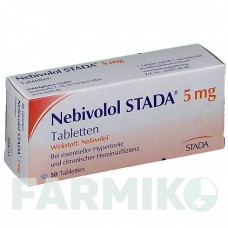НЕБІВОЛОЛ (NEBIVOLOL) 5 мг таблетки 50 шт - Небіволол STADAPHARM