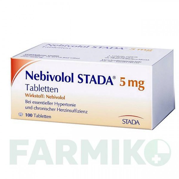 НЕБІВОЛОЛ (NEBIVOLOL) 5 мг таблетки 100 шт - Небіволол STADAPHARM