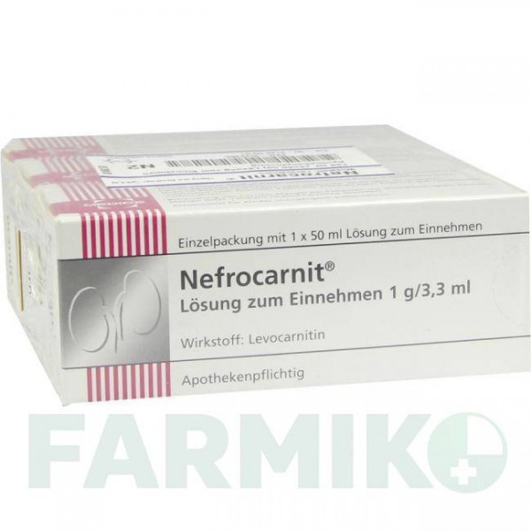 НЕФРОКАРНИТ (NEFROCARNIT) раствор 150 мл - Левокарнитин MEDICE PUTTER