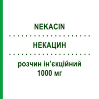 НЕКАЦИН (NEKACIN) 1000 мг розчин ін’єкційний 4 мл - Амікацин NEW RESEARCH