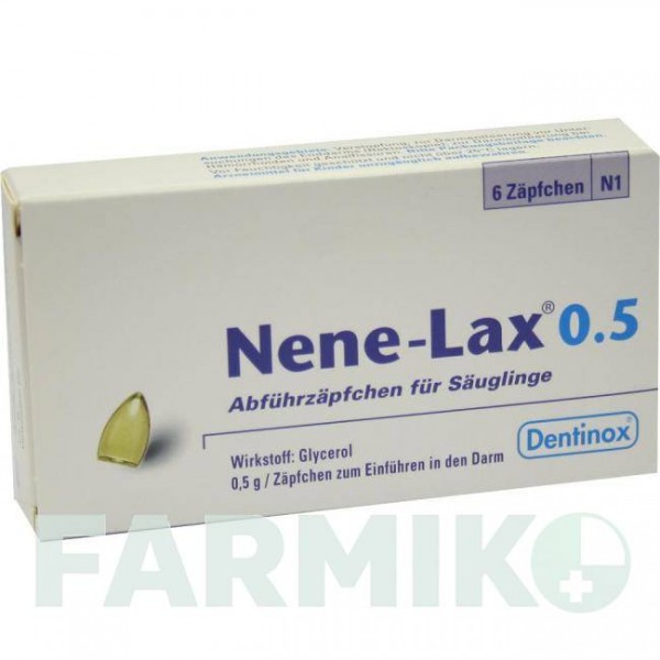 НЕНЕ ЛАКС (NENE LAX) 0,5 суппозитории 6 шт - Глицерин DENTINOX GESELLSCHAFT