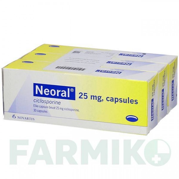 НЕОРАЛ (NEORAL) 25 мг капсули 100 шт - Циклоспорин KOHLPHARMA