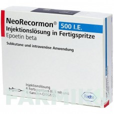 НЕОРЕКОРМОН (NEORECORMON) 500 МЕ раствор 6 шт - Эритропоэтин ROCHE