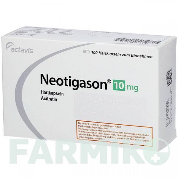 НЕОТИГАЗОН (NEOTIGASON) 10 мг капсулы 100 шт - Ацитретин ACA MULLER-ADAG PHARMA
