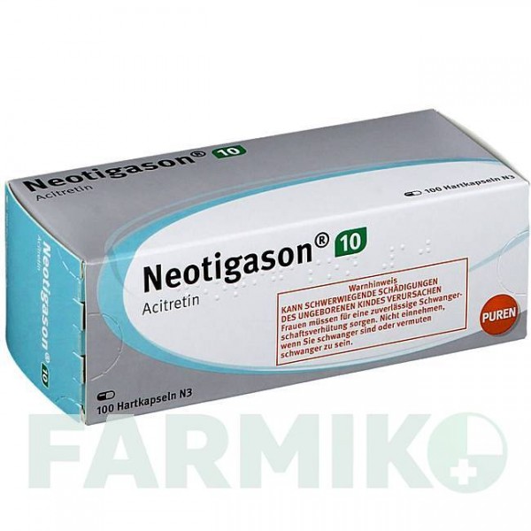 НЕОТИГАЗОН (NEOTIGASON) 10 капсули 100 шт - Ацитретин PUREN PHARMA