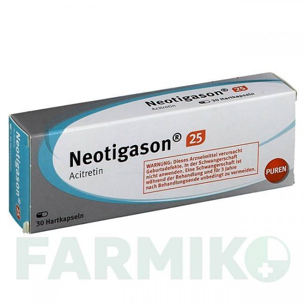 НЕОТИГАЗОН (NEOTIGASON) 25 капсули 30 шт - Ацитретин PUREN PHARMA