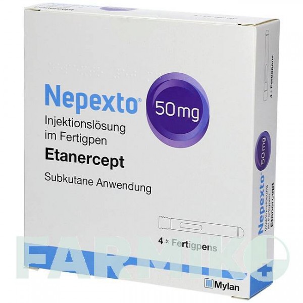 НЕПЕКСТО (NEPEXTO) 50 мг раствор 4 шт - Этанерцепт VIATRIS