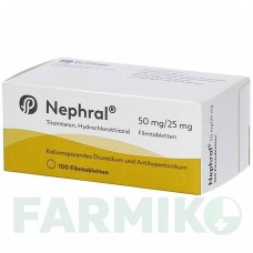 НЕФРАЛ (NEPHRAL) таблетки 100 шт - Гидрохлоротиазид, Триамтерен DR.PFLEGER