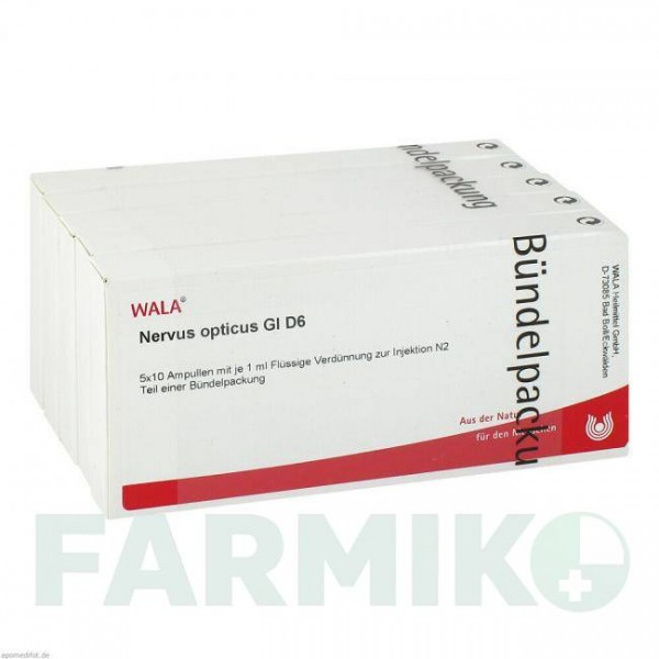 НЕРВУС ОПТИКУС (NERVUS OPTICUS) D 6 ампулы 50x1 мл - Гомеопатия WALA HEILMITTEL