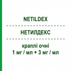 НЕТИЛДЕКС (NETILDEX) 1 мг/мл + 3 мг/мл капли глазные 5 мл - Дексаметазон, Антибиотик FARMED