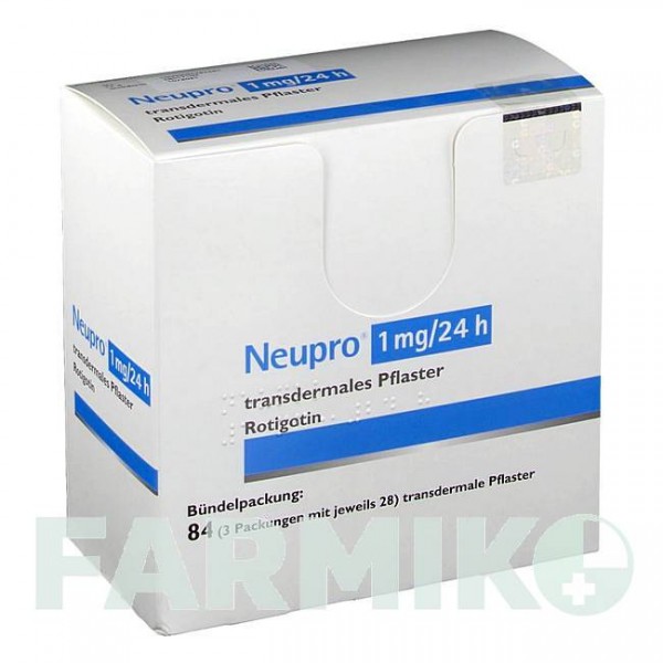НЬЮПРО (NEUPRO) 1 мг/24 ч пластырь 84 шт - Ротиготин UCB PHARMA