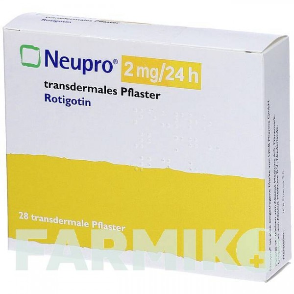 НЬЮПРО (NEUPRO) 2 мг/24 ч пластырь 84 шт - Ротиготин ABACUS MEDICINE