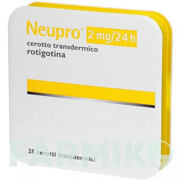 НЬЮПРО (NEUPRO) 2 мг/24 ч пластырь 28 шт - Ротиготин AXICORP PHARMA