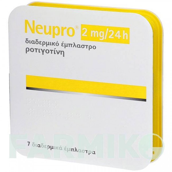 НЬЮПРО (NEUPRO) 2 мг/24 ч пластырь 7 шт - Ротиготин KOHLPHARMA