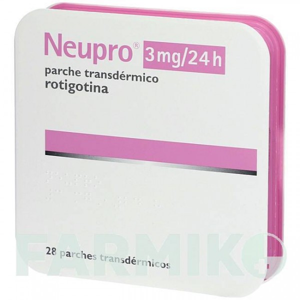 НЬЮПРО (NEUPRO) 3 мг/24 год пластир 84 шт - Ротиготин AXICORP PHARMA