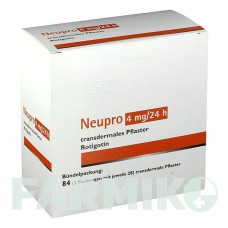 НЬЮПРО (NEUPRO) 4 мг/24 ч пластырь 84 шт - Ротиготин ALLOMEDIC