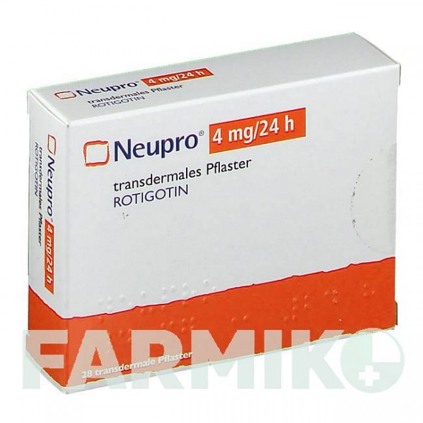 НЬЮПРО (NEUPRO) 4 мг/24 ч пластырь 28 шт - Ротиготин AXICORP PHARMA