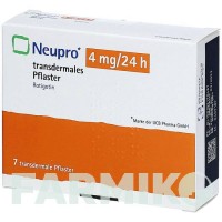 НЬЮПРО (NEUPRO) 4 мг/24 год пластир 7 шт - Ротиготин EMRA-MED