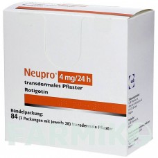 НЬЮПРО (NEUPRO) 4 мг/24 ч пластырь 84 шт - Ротиготин HAEMATO PHARM