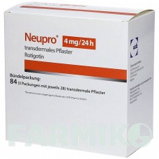 НЬЮПРО (NEUPRO) 4 мг/24 ч пластырь 84 шт - Ротиготин MEDICOPHARM
