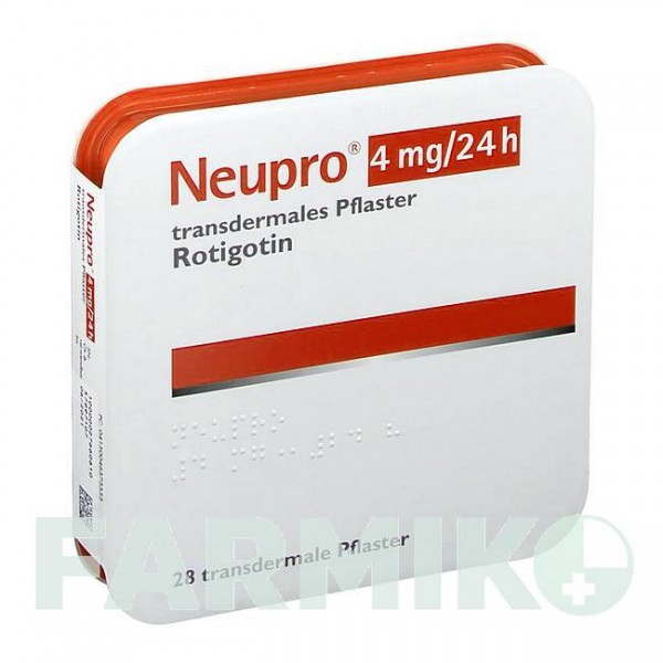 НЬЮПРО (NEUPRO) 4 мг/24 ч пластырь 28 шт - Ротиготин UCB PHARMA