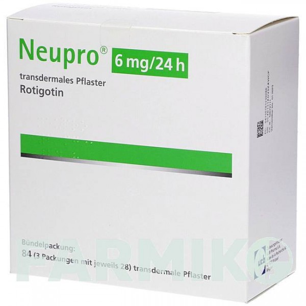 НЬЮПРО (NEUPRO) 6 мг/24 год пластир 84 шт - Ротиготин 1 0 1 CAREFARM