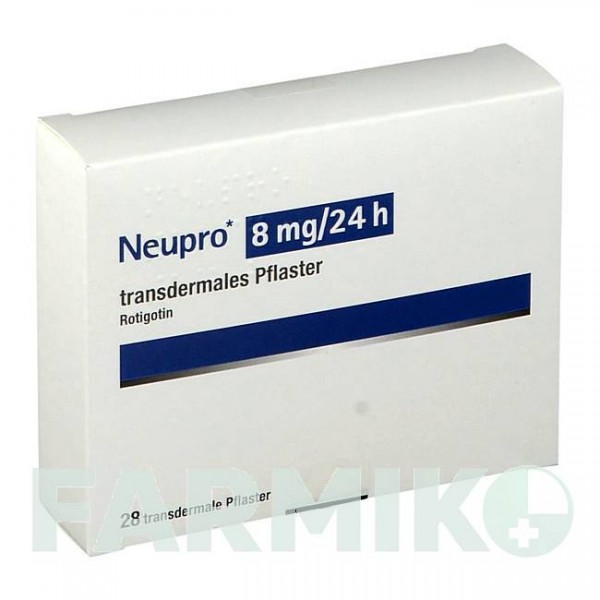 НЬЮПРО (NEUPRO) 8 мг/24 ч пластырь 28 шт - Ротиготин EMRA-MED