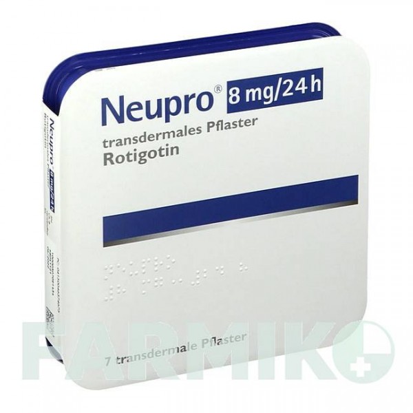 НЬЮПРО (NEUPRO) 8 мг/24 ч пластырь 7 шт - Ротиготин UCB PHARMA