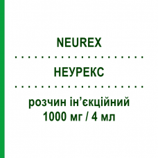НЕУРЕКС (NEUREX) 1000 мг/4 мл раствор инъекционный 3 шт 4 мл - Цитиколин EURO-PHARMA