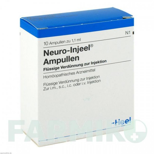 НЕЙРО ИНЬЕЛЬ (NEURO INJEEL) ампулы 10 шт - Гомеопатия BIOLOGISCHE HEILMITTEL HEEL