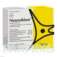 НЕЙРОБІОН (NEUROBION) ампули 3x3 мл - Вітамін B1 (Тіамін), Вітамін B6 (Піридоксин), Вітамін B12 (Ціанокобаламін) WICK PHARMA