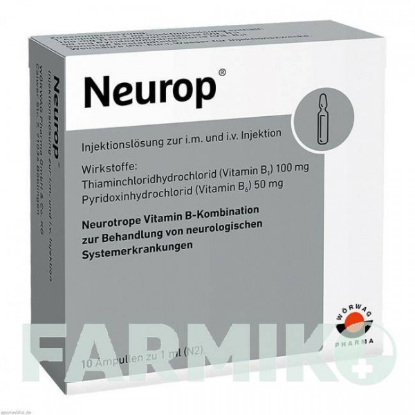 НЕЙРОП (NEUROP) ампулы 10x1 мл - Витамин B1 (Тиамин), Другое WORWAG PHARMA