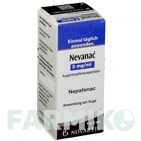 НЕВАНАК (NEVANAC) 3 мг/мл капли 3 мл - Непафенак NOVARTIS