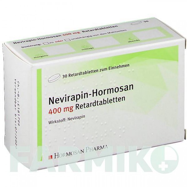 НЕВІРАПІН (NEVIRAPIN) 400 мг таблетки 30 шт - Невірапін HORMOSAN PHARMA