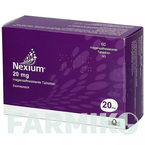 НЕКСІУМ (NEXIUM) 20 мг таблетки 60 шт - Езомепразол ABACUS MEDICINE