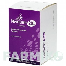 НЕКСИУМ (NEXIUM) 20 мг таблетки 30 шт - Эзомепразол AXICORP PHARMA