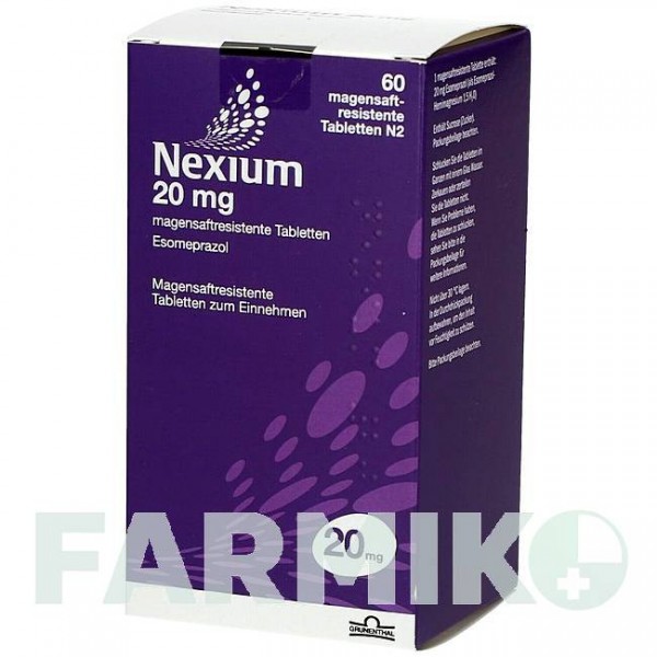 НЕКСИУМ (NEXIUM) 20 мг таблетки 30 шт - Эзомепразол EMRA-MED