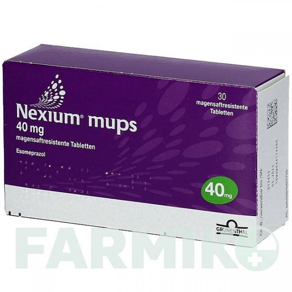 НЕКСИУМ (NEXIUM) 40 мг таблетки 30 шт - Эзомепразол GRUNENTHAL