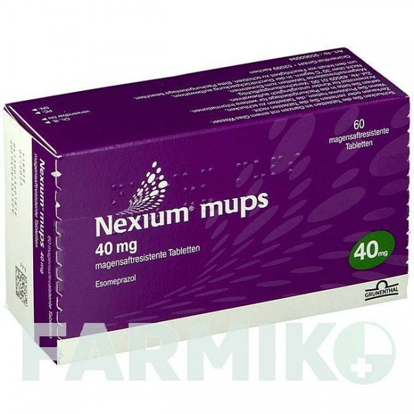 НЕКСИУМ (NEXIUM) 40 мг таблетки 60 шт - Эзомепразол GRUNENTHAL